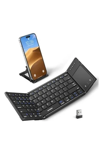 Samsers Dokunmatik Yüzeyli Katlanabilir Bluetooth Klavye Black ürün görseli 1