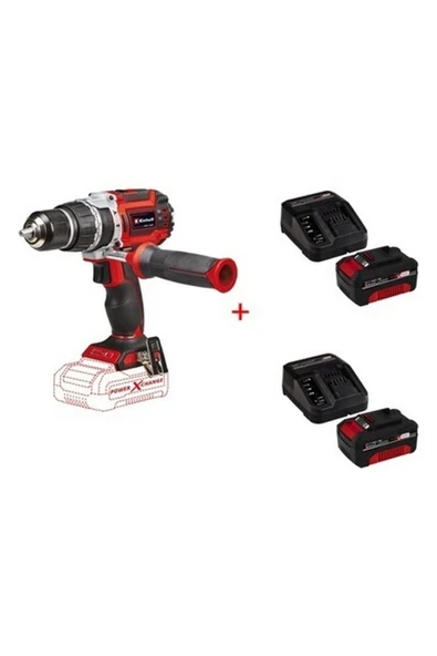 Einhell Tp-Cd 18/60 Li-I Bl Solo Akülü Darbeli Vidalama + 2 x 4 Ah Starter Kit Akü ürün görseli 1