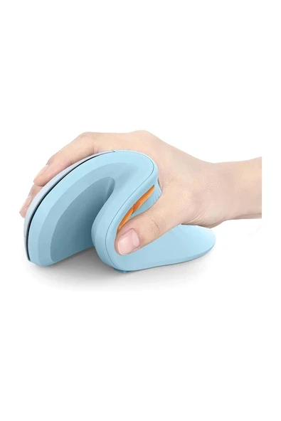 Seenda Ergonomik Kablosuz Dikey Mouse, Bluetooth 4.0+Usb - Gök Mavisi ürün görseli 1