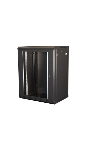 - 15u 19\" Duvar Tipi Rack Kabinet – Genişlik: 600 Mm | Derinlik: 450 Mm – Siyah ürün görseli 1
