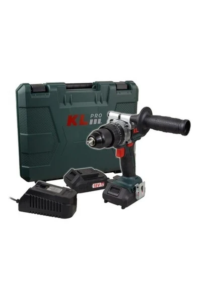KL Pro  18VOLT/2.0AH Li-Ion Çift Akülü Kömürsüz Profesyonel Darbeli Matkap KLDM18B-20 ürün görseli 1