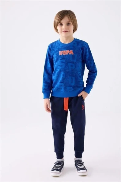 U.S. Polo Assn 1929 Erkek Çocuk Cobalt Eşofman Takımı ürün görseli 1