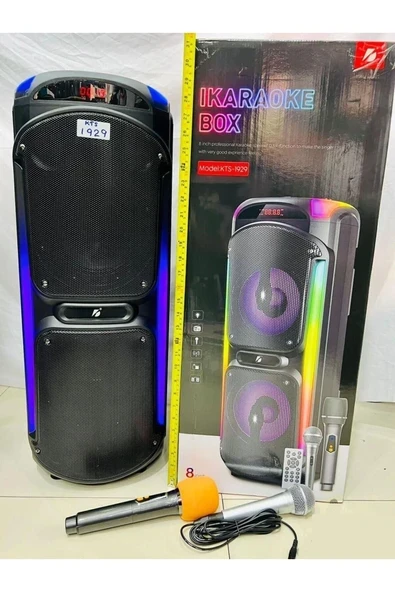 LED IŞIKLI BLUETOOTH HOPARLÖR ÇİFT MİKROFONLU KABLOSUZ ŞARJLI TAŞINABİLİR SPEAKER ürün görseli 1