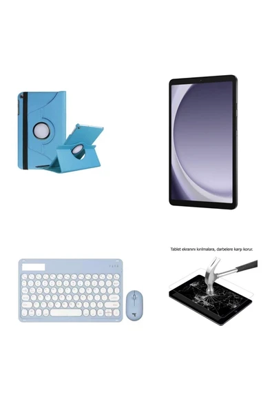 Galaxy Tab A9 8/128 GB 8.7 Inch TABLET+TURKUAZ KILIF+KLAVYE MOUSE+TÜRKİYE GARANTİLİ ürün görseli 1