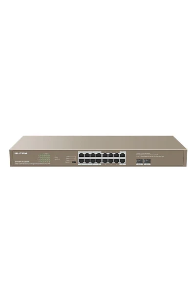 - G1118P-16- 250W Unmanaged,16Ge Rj45 Ports Poe,2Gb Sfp Ports 16 Port Poe, 1U Rack M. Metal C ürün görseli 1