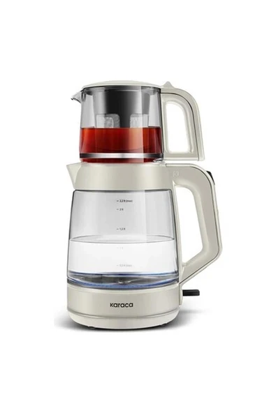 Karaca 2 In 1 Aile Boyu Xl Kapasite Cam Su Isıtıcı ve Çay Makinesi ve  Starlight - Şık Tasarım ürün görseli 1