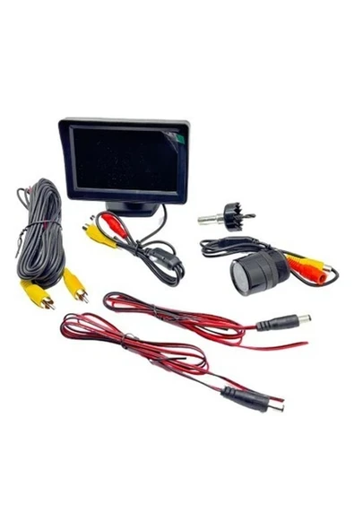 Pmx 12V Araç Içi LCD Ekran (4.3 '') + (Gece Görüşlü Kamera 28 Mm) ürün görseli 1