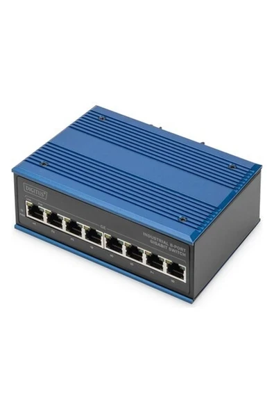 Digitus 8 Port Gigabit Ethernet Ağ Poe Anahtarı, Endüstriyel, Yönetilmeyen ürün görseli 1