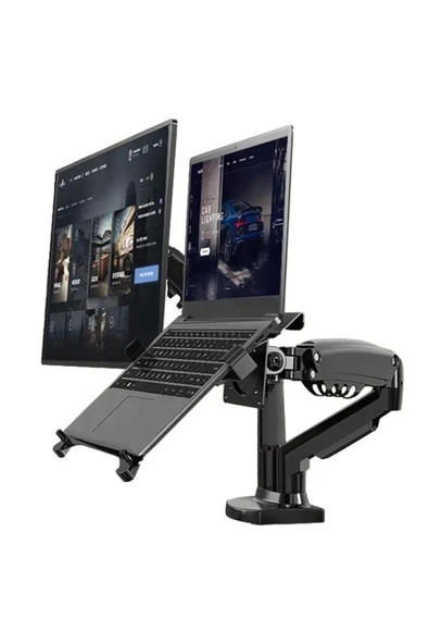 Vontech F160-FP 17-27'' Hareketli Monitör + Notebook Masa Standı ürün görseli 1