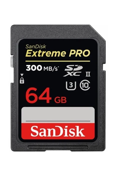 Extreme Pro 64gb Sd Hafıza Kartı Uhs-ıı U3 4k 300mb/s 2000x ürün görseli 1