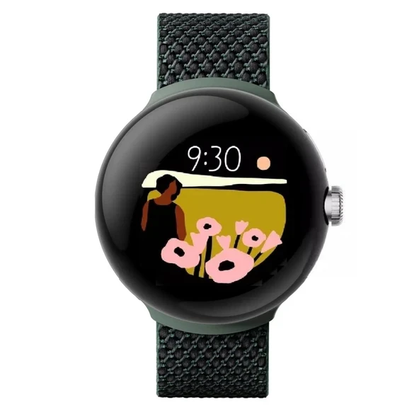 Toplu Paketlemede WiFi, GPS, BT ve Kalp Atış Hızı Monitörüne Sahip Google Pixel Watch 41 mm Akıllı Saat (Zeytin Yeşili) ürün görseli 1