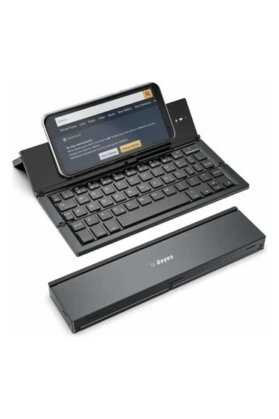 Geyes Katlanır Bluetooth Klavye Foldable Bluetooth Keyboard Black ürün görseli 1