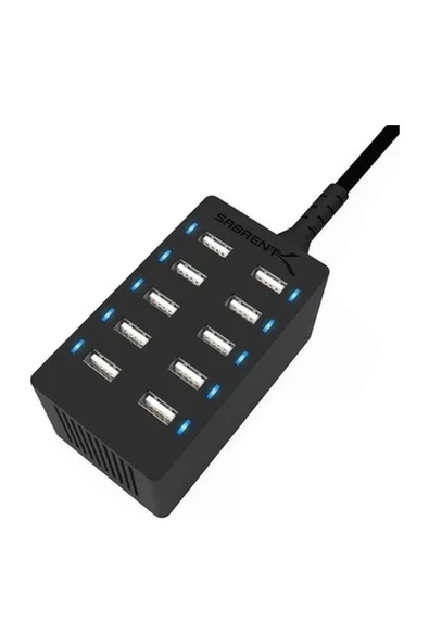 Sabrent 100 Watt Çoklu Bağlantı Noktalı USB Hızlı Şarj Cihazı (Ax-Adpd) 10-Port ürün görseli 1