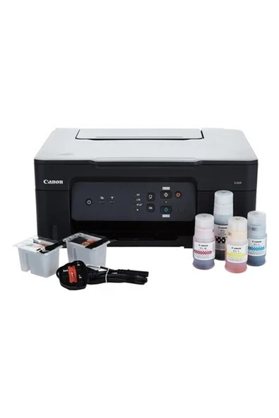 Canon Pixma G3430 Wi-Fi + Tarayıcı + Fotokopi Renkli Çok Fonksiyonlu Tanklı Mürekkep Püskürtmeli Yazıcı+Photopaper Variety Pack ürün görseli 1