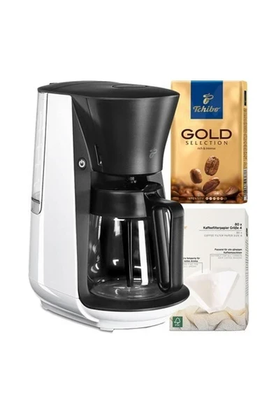 Tchibo Filtre Kahve Makinesi Let's Brew Beyaz Avantajlı Paket ürün görseli 1