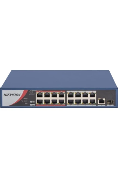 Ds-3e0318p-e/m(B) 16 Port Yönetilemez Poe Switch ürün görseli 1