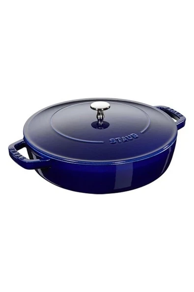 Staub Chistera Yağmur Efektli Döküm Tencere 24 cm Koyu Mavi ürün görseli 1