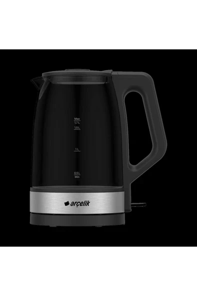 2200 W 1.7 lt cam kettle, metal tasarım, modern ve şık mutfak gereci ürün görseli 1