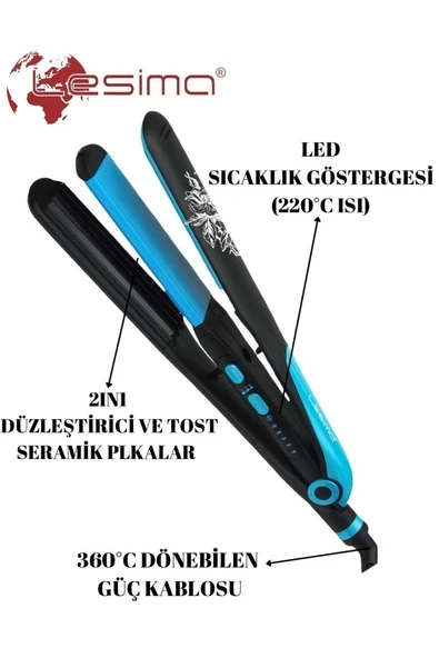 Ocean Serisi Saç Düzleştirici & Tost Katlama Professional Yeni ürün görseli 1