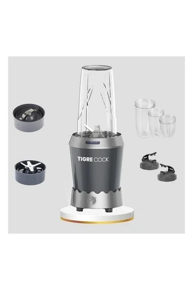 Tigrecook Nutrıshake 3 In 1 Paslanmaz Çelik Bıçaklı Kişisel Smoothie Blender ve Kahve Baharat Öğütücü 1000W ürün görseli 1
