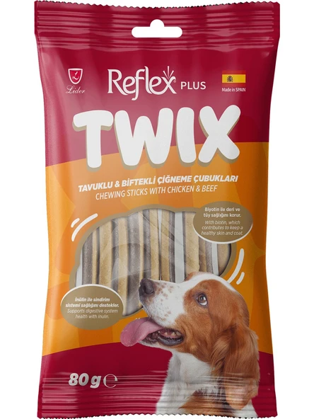 Reflex Plus Twix Tavuklu & Biftekli Çiğneme Çubukları Yetişkin Köpek Ödül Maması ürün görseli 1