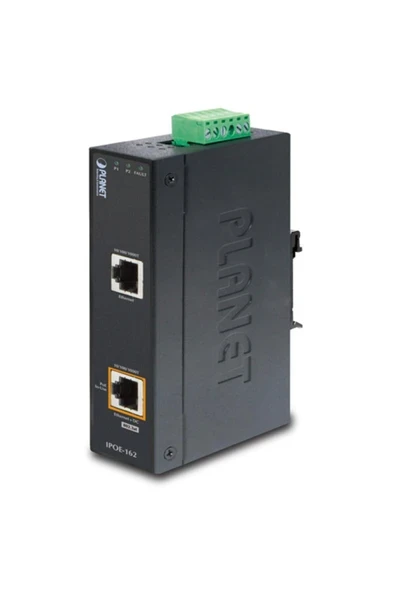 Endüstriyel Tip Ieee 802.3at Gigabit High Power Over Ethernet Injector (MİD-SPAN, 30 WATT) Industria ürün görseli 1