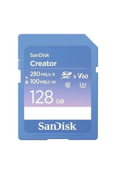 Creator Sd-Uhs-Iı Hafıza Kartı 128 GB (Dslr ve Aynasız Kameralar, 6k Video, V60, Uhs-Iı, 280 Mb/s Okuma, Rescuepro Deluxe, Adobe Creative Cloud) ürün görseli 1
