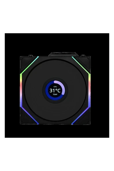 Lian Li Unı Fan Reverse Tl Wıreless LCD 1X120MM Siyah Kasa Fanı (G99.12RTLLCD1W1B.00) ürün görseli 1