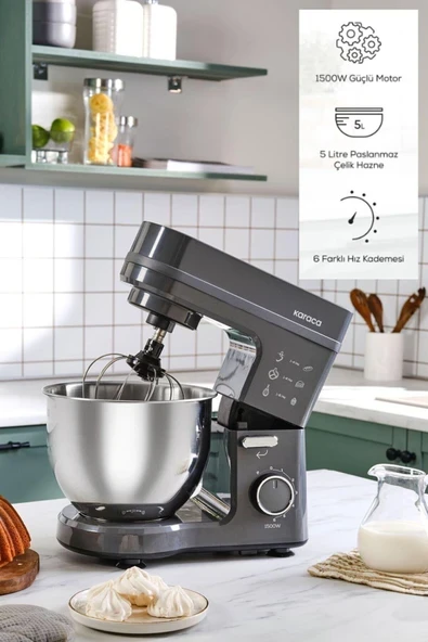 Maestrochef Stella Stand Mikser Space Gray 1500w 5 Litre ürün görseli 1
