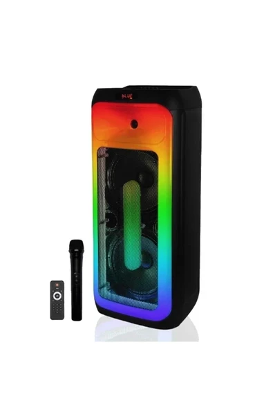 BS-1001 Karaoke Mikrofonlu Kablosuz Bluetooth Hoparlör ürün görseli 1