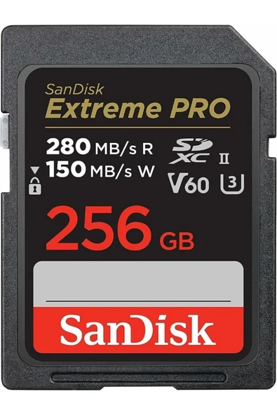 Extreme PRO 256GB SDSDXEP-256G-GN4IN 280MB/s UHS-II SDXC 6K-4K UHD Hafıza Kartı ürün görseli 1