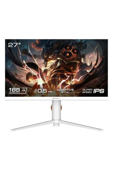 Gamebooster GB-2718FFW 27"165hz 0.5ms Ss IPS Fhd 1xhdmı 2.0 , 1*dp Oynar Ayak Beyaz Gaming Monitör ürün görseli 1