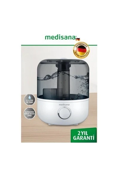 Medisana 45051 Aroma Fonksiyonlu 2.5l Buharlı Hava Nemlendirme Cihazı ürün görseli 1