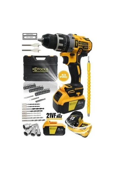 Retools 13 mm Vidalama Sarı 10 Pilli ürün görseli 1