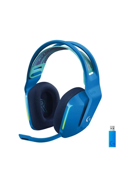 G G733 LIGHTSPEED RGB Kablosuz 7.1 Surround Ses Oyuncu Kulaklığı - Mavi ürün görseli 1