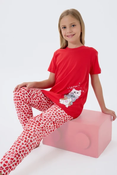 Arnetta 3581 Kız Çocuk Kısa Kollu Pijama Takımı ürün görseli 1