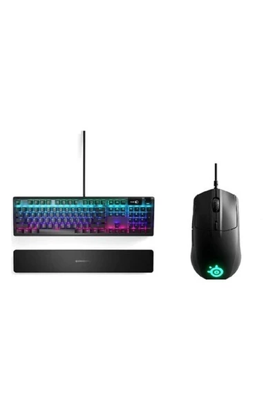 Steelseries Apex 5 RGB Oyuncu Q Klavye + Rival 3 Kablolu RGB Oyuncu Mouse ürün görseli 1