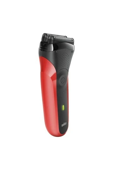 Braun Series 3 300s Şarj Edilebilir Islak Ve Kuru Elektrikli Tıraş Makinesi, Kırmızı ürün görseli 1