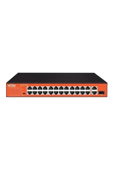 Wı-tek 24port 200w Full Poe Wı-ps526gh 10/100 Yönetilemez Switch ürün görseli 1
