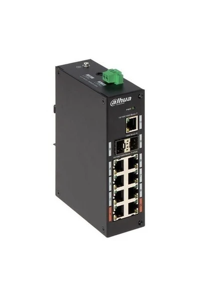 Dahua 8port Full Poe PFS3211-8GT-120-V2 Gıgabıt Yönetilemez Endüstriyel Switch ürün görseli 1