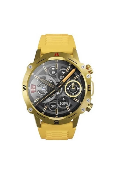 You Smart R15-AR152 Gold & Yellow Silikon Akıllı Kol Saati ürün görseli 1