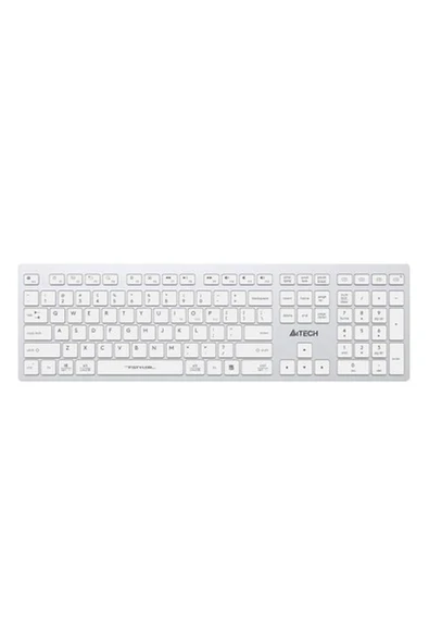 A4 Tech Fstyler FBX50C Beyaz Bluetooth+2.4G Nano Fn Şarjlı Multimedya Klavye ürün görseli 1
