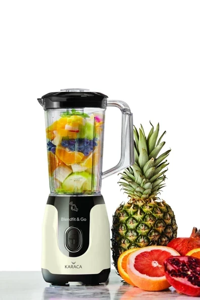 Karaca Blenfit Go Retro Krem Smoothie Blender ürün görseli 1