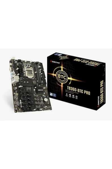 TB360-BTC Pro Ver.6x 8.9 Nesil Lga 1151 Ddr4 2666 M.2 12'li Ekran Girişi Hdmı Mining Anakart ürün görseli 1