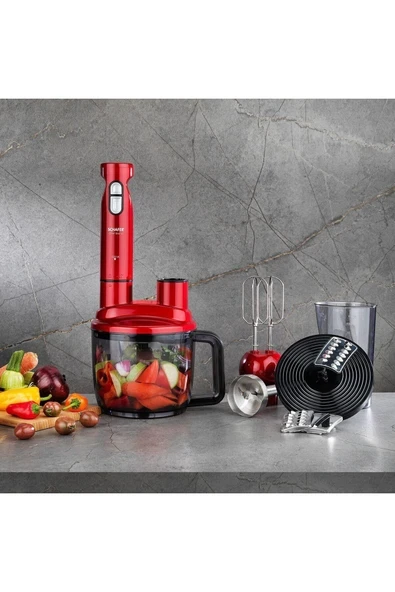 Schafer Chef Blend Mega Blender Set-Kırmızı ürün görseli 1