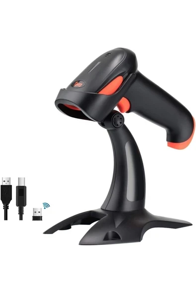 sellbuystore Barkod Tarayıcı 2D 1D 3'ü 1 Arada Barkod Tarayıcı Kablosuz 2,4 GHz/Bluetooth/USB K ürün görseli 1