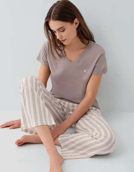 Pierre Cardin 9177 Kadın Kısa Kollu Pijama Takımı ürün görseli 1