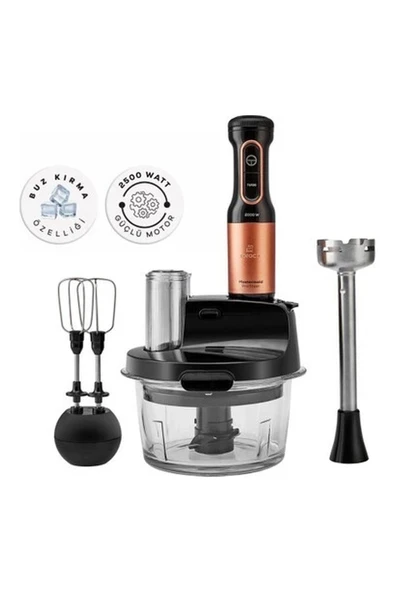 Karaca 50 Hz / 60 Hz Hepsi Bir Arada Premium Cam Mutfak Robotu Uzun Blender Ayaklı 6 Bıçaklı 2500 W Black ürün görseli 1