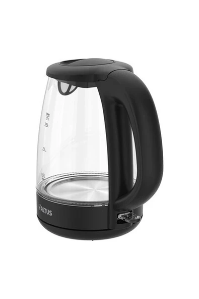 Şeffaf Cam Kettle 1.7 Litre Gizli Rezistans Siyah Renk ürün görseli 1