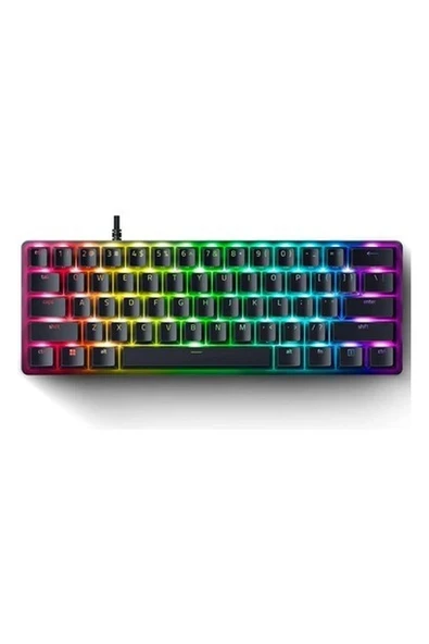 Huntsman Mini (Mor Anahtar) - Opto-Mekanik Anahtarlı Kompakt% 60 Oyun Klavyesi (Pbt Tuş Başlıkları, Çıkarılabilir Usb-C Kablosu) Qwerty Abd Düzeni | Siyah ürün görseli 1
